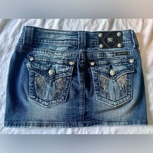 Miss Me Angel Wings Jean Skirt. Size 27